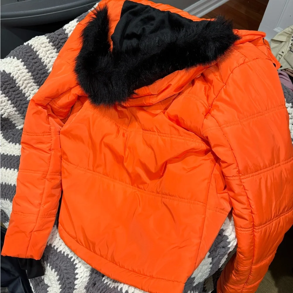 Forever 21 Sport Luxe Orange Ski Jacket - Picture 2 of 4